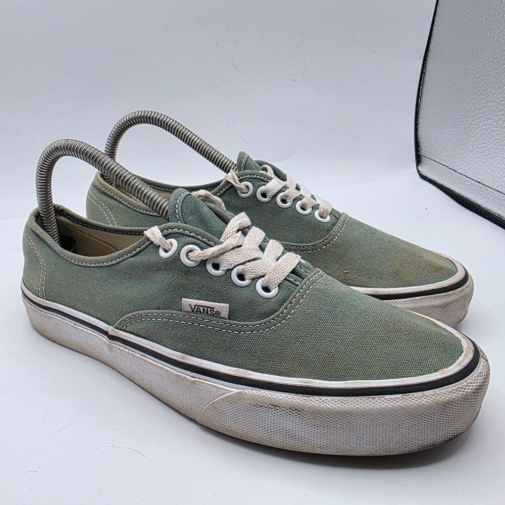 Vans Authentic Womens Size 9 Green Sneaker Shoes Casual Outdoors Walking